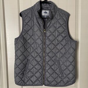 Old Navy Charcoal Quilted Vest